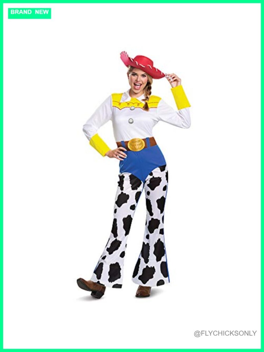Disney Toy Story Jessie Adult Costume One-Piece Jumpsuit Hat